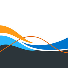 Elegant Modern Wave Footer