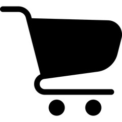 Simple vector icon shopping cart, empty