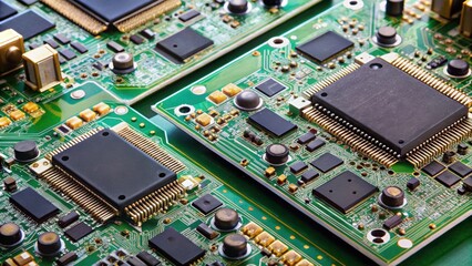 Two electronic units on printed circuit boards, technology, assembly, electronics, components, devices