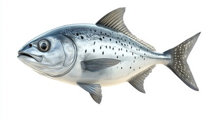 Obraz premium Trevally clipart, element, 3D illustration, realistic, isolated on white background