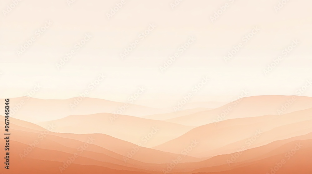 Wall mural pale peach sunset