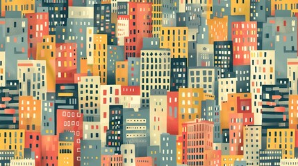 Cityscape pattern wallpaper