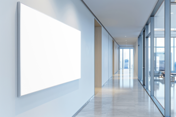 PNG office hallway frame  mockup, transparent design