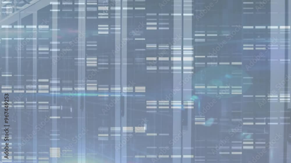 Aufkleber animation of digital data processing over computer servers