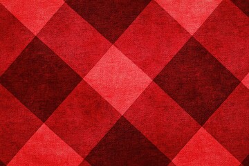 Fototapeta premium Red Abstract Background with Diamond Pattern and Grunge Texture for Vintage Valentine's Day Card Template