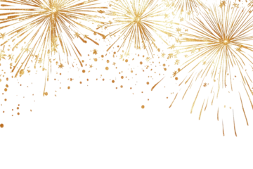 PNG Fireworks illustration background gold.