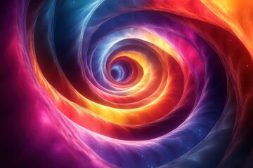 kaleidoscopic fractal pattern spiraling outward iridescent colors morphing seamlessly in hypnotic 3d rendered infinite loop