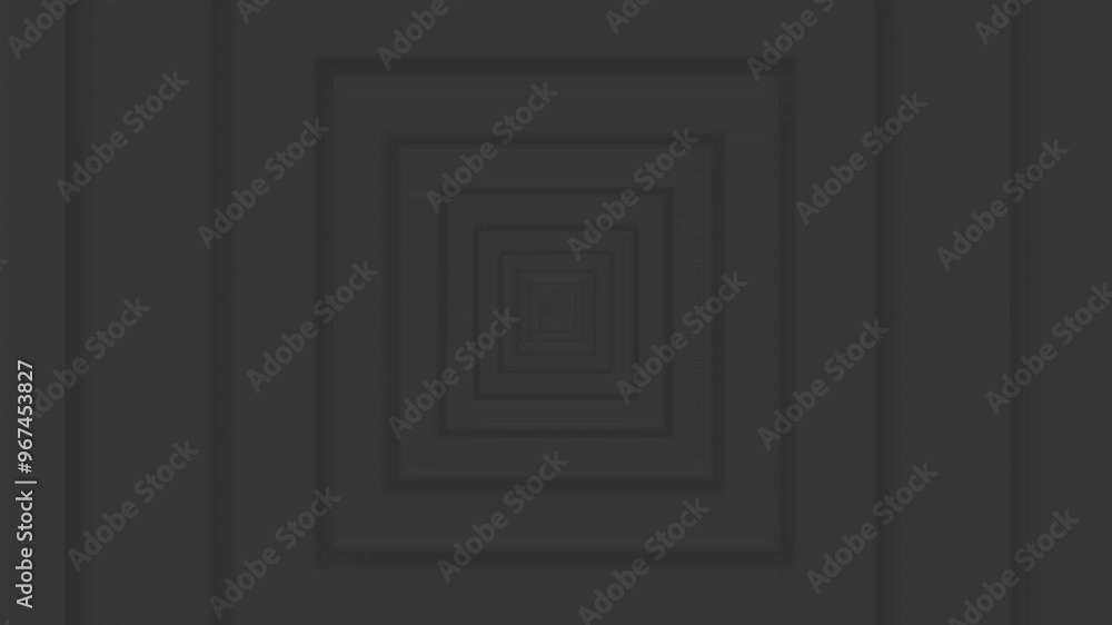 Poster Animation of layers of dark grey squares on seamless loop background