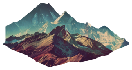 PNG Surreal mountain landscape art