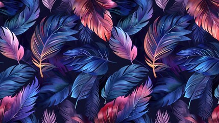 Feather pattern wallpaper