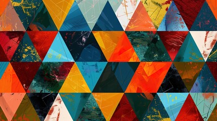 Colourful triangle wallpaper