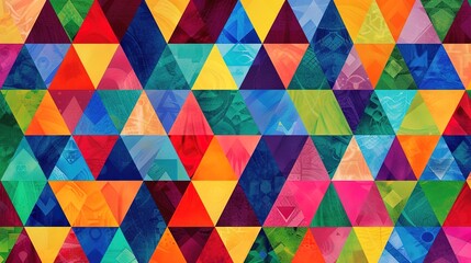 Colourful triangle wallpaper