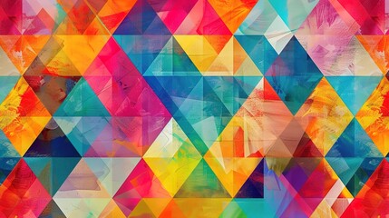 Colourful triangle wallpaper