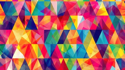 Obraz premium Colourful triangle wallpaper