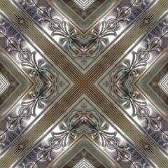 Classic metal pressed design for brass ceiling, feature wall etc. Modern Steel door design. Decorative metalwork for door, fence, border, gate, stair railing, wallcovering and floor tiles printing © Nazia