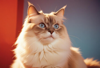 a realistic photo of cat made with generative AI