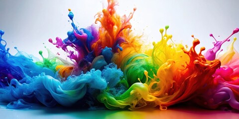Abstract liquid ink splash background with vibrant colors , liquid, ink, splash, abstract, background, wallpaper, texture