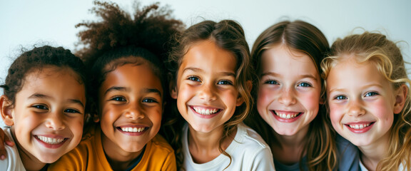 Diverse Group of Smiling Children