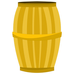 Wooden barrel cartoon.