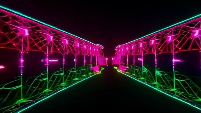 The opening video with a neon theme with a unique pattern depicts a mysterious and interesting impression.