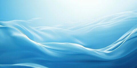 Obraz premium Gentle blue waves flow in a serene atmosphere, creating a calm and soothing background for various creative projects.