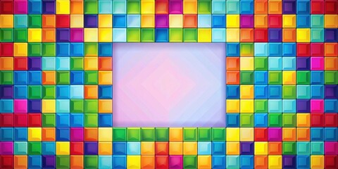 Fototapeta premium Abstract geometric background with colorful squares , abstract, background, squares, geometric, pattern, design, texture