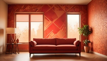 Photo interior modern design room 3d illustration;