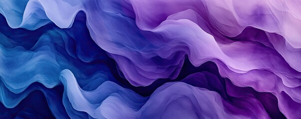 Obraz premium A mesmerizing abstract design featuring soft waves of purple and blue, perfect for backgrounds or creative projects.