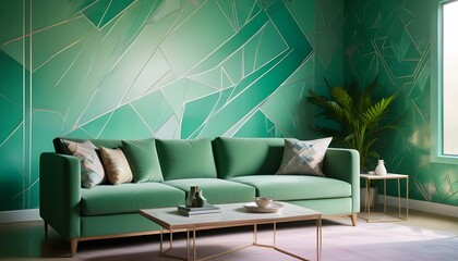 Photo interior modern design room 3d illustration;