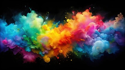 Abstract watercolor of black background with ink art , black, abstract, watercolor,background, ink, art, texture