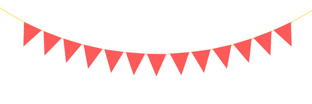 Red bunting flag, red ribbon, png, bunting, Party decoration, birthday banner, party banner, birthday decorations, red banner, flag, decoration, banner png, triangle flag, decoration festival