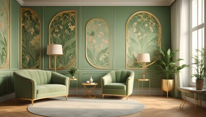 Photo interior modern design room 3d illustration;