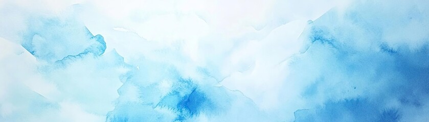 Obraz premium A serene watercolor background with soft blue hues and gentle textures, perfect for creative projects and calming designs.