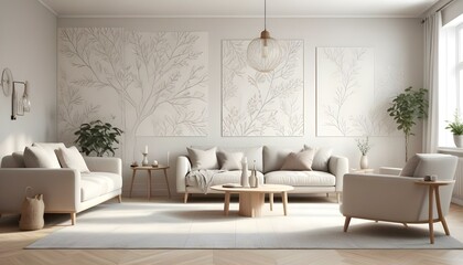 Photo interior modern design room 3d illustration;