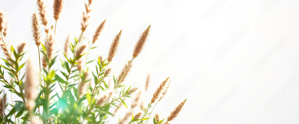 Canvas Prints Sunlit Grass Blades