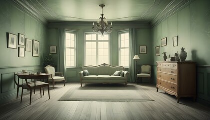 Photo interior modern design room 3d illustration;