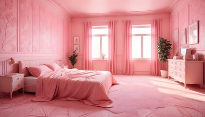 Photo interior modern design room 3d illustration;