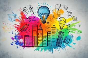 Educate youth campaign poster with colorful, engaging elements, educate youth, social development in education