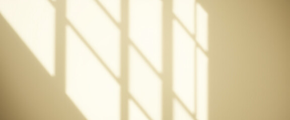 Abstract Window Light Shadow on Beige Wall