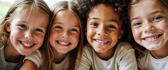 Obraz premium Diverse Group of Smiling Children