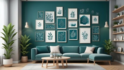 Photo interior modern design room 3d illustration;