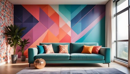 Photo interior modern design room 3d illustration;