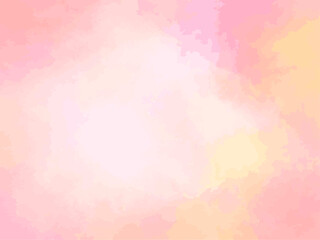 ピンクと黄色のにじみが綺麗な水彩テクスチャ背景イラスト