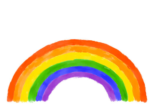 Rainbow in watercolor style 