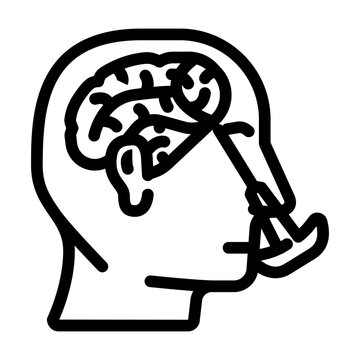 lobotomy surgery line icon vector. lobotomy surgery sign. isolated contour symbol black illustration