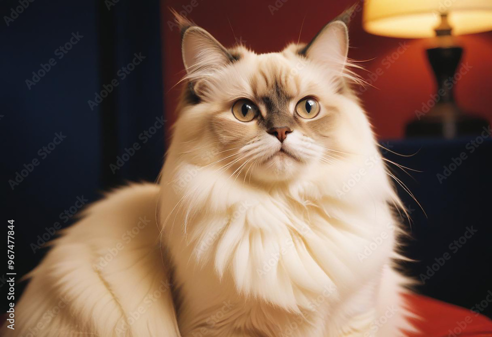 Poster a realistic photo of cat made with generative ai