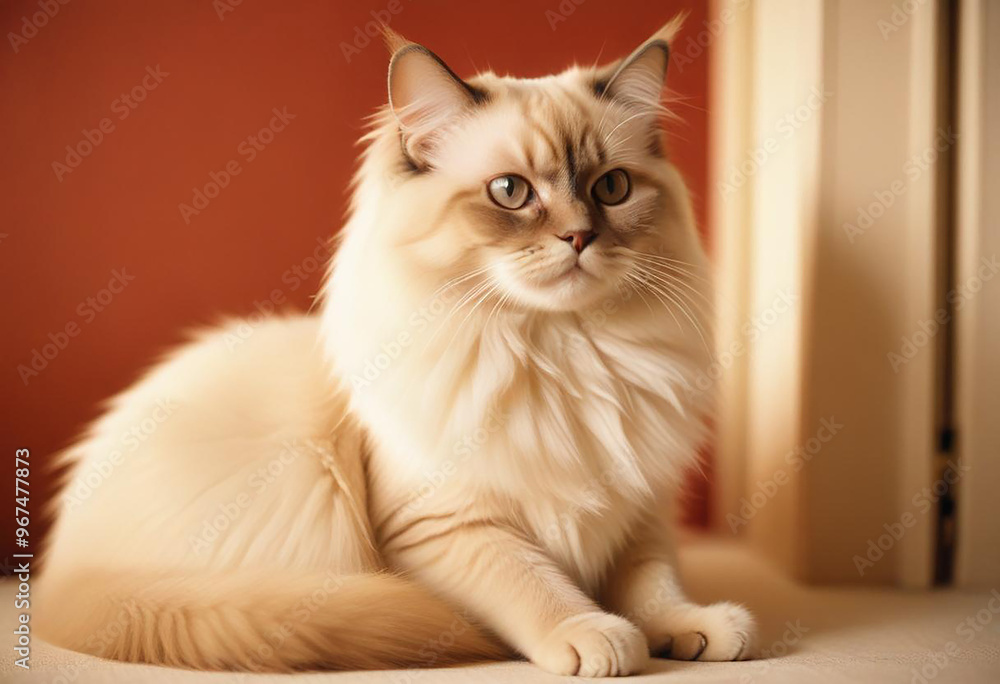 Poster a realistic photo of cat made with generative ai