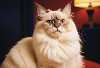 a realistic photo of cat made with generative AI