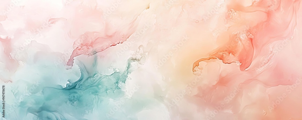 Poster soft abstract background featuring gentle pastel colors blending harmoniously for a calming visual e
