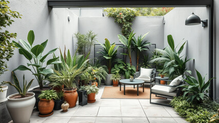 Lush Greenery Patio Oasis